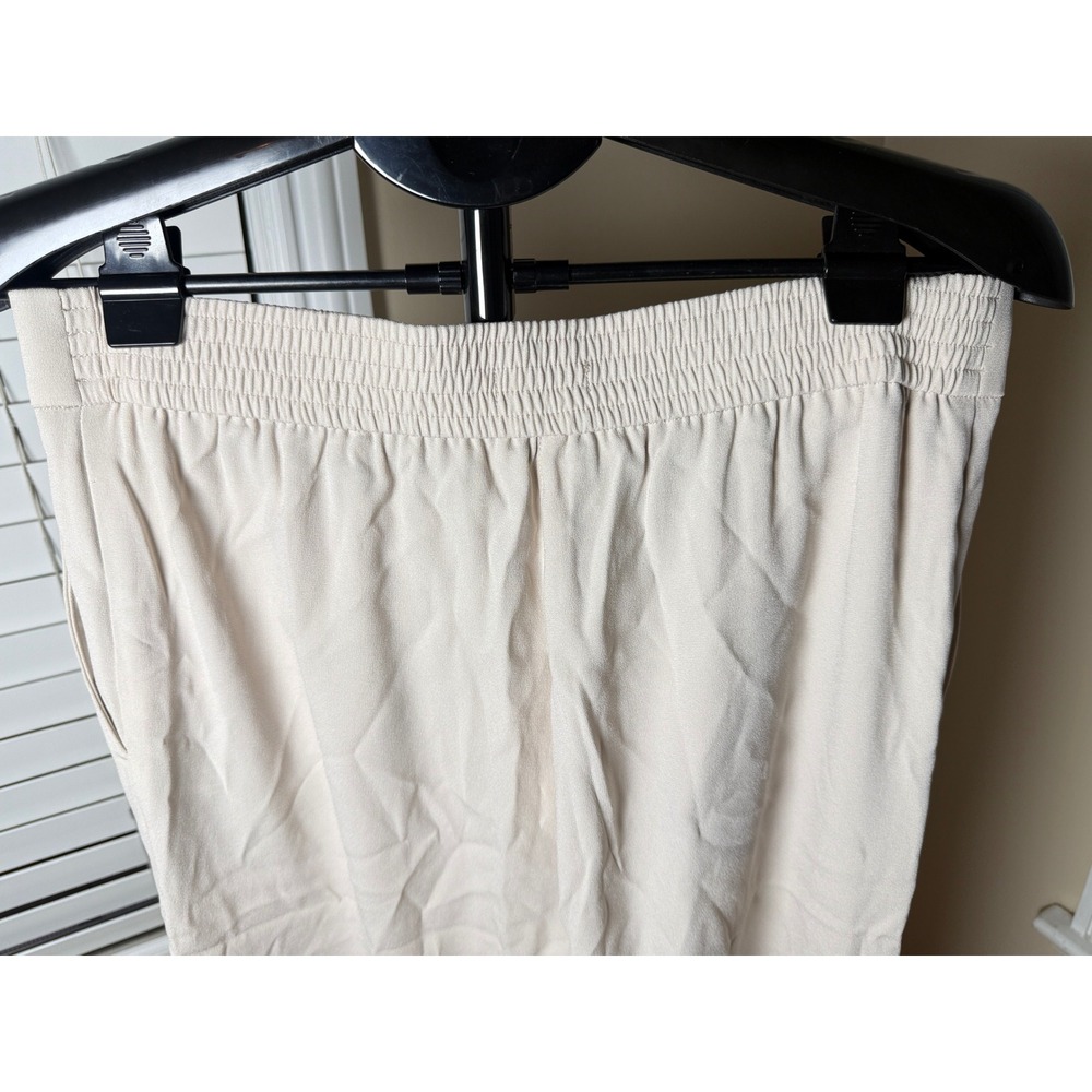 Quince Stretch Crepe Classic Trouser Pants Textured Sand Beige Size 12 NWT - Picture 4 of 7